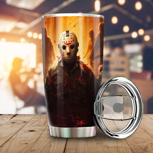 Jason Voorhees Tumbler Cup Custom Horror Car Accessories - Gearcarcover - 1