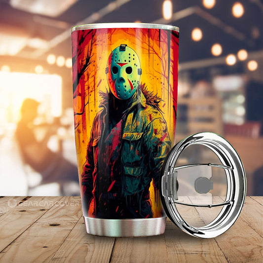 Jason Voorhees Tumbler Cup Custom Horror Car Accessories - Gearcarcover - 1