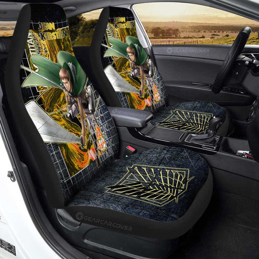 Jean Kirstein Car Seat Covers Custom Attack On Titan Car Accessories - Gearcarcover - 2