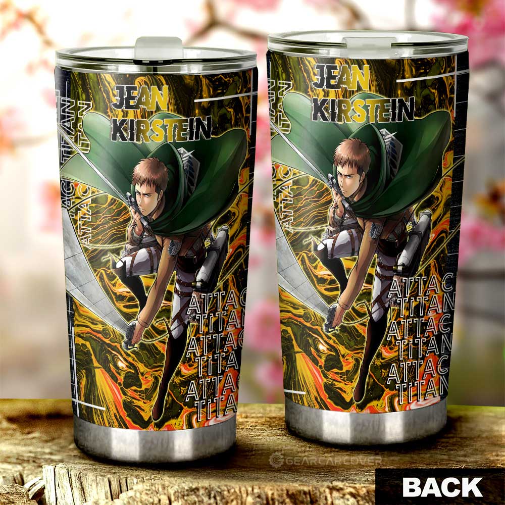 Jean Kirstein Tumbler Cup Custom Attack On Titan Car Accessories - Gearcarcover - 2