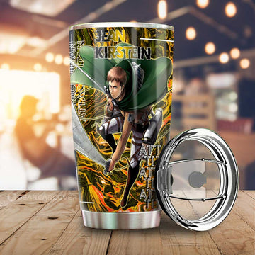 Jean Kirstein Tumbler Cup Custom Attack On Titan Car Accessories - Gearcarcover - 1