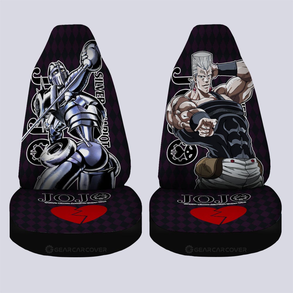 Jean Pierre Polnareff Car Seat Covers Custom Bizarre Adventure Car Accessories - Gearcarcover - 4