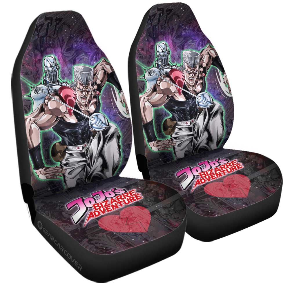 Jean Pierre Polnareff Car Seat Covers Custom Galaxy Manga JJBA - Gearcarcover - 3