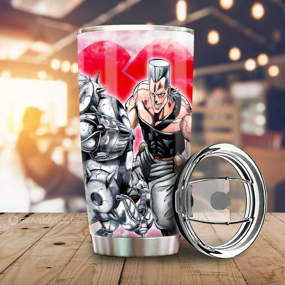 Jean Pierre Polnareff Tumbler Cup Custom Bizarre Adventures - Gearcarcover - 1