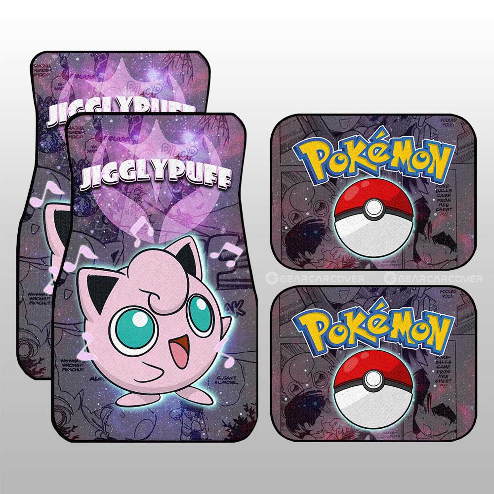 Jigglypuff Car Floor Mats Custom Anime Galaxy Manga Style - Gearcarcover - 1