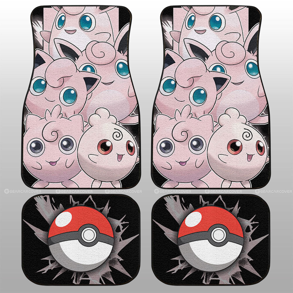Jigglypuff Car Floor Mats Custom Car Accessories For Fans - Gearcarcover - 1