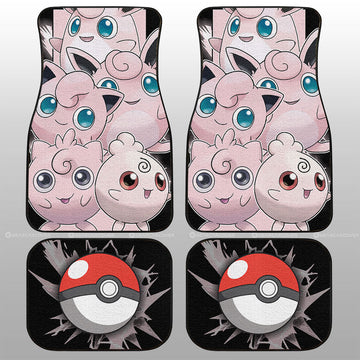 Jigglypuff Car Floor Mats Custom Car Accessories For Fans - Gearcarcover - 1