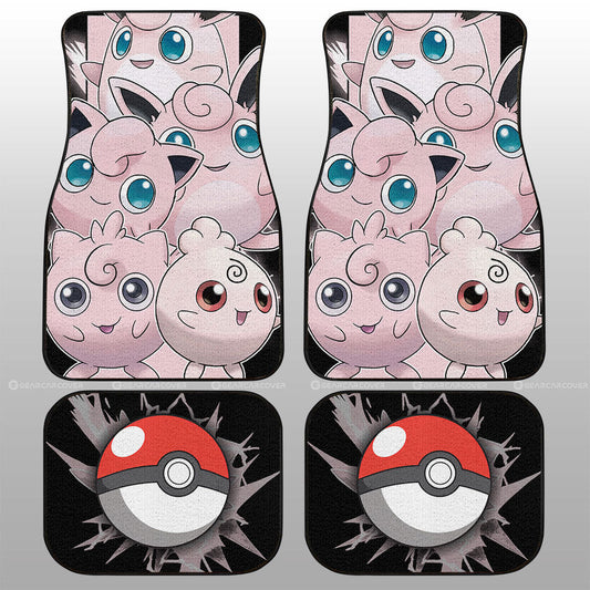 Jigglypuff Car Floor Mats Custom Car Accessories For Fans - Gearcarcover - 1