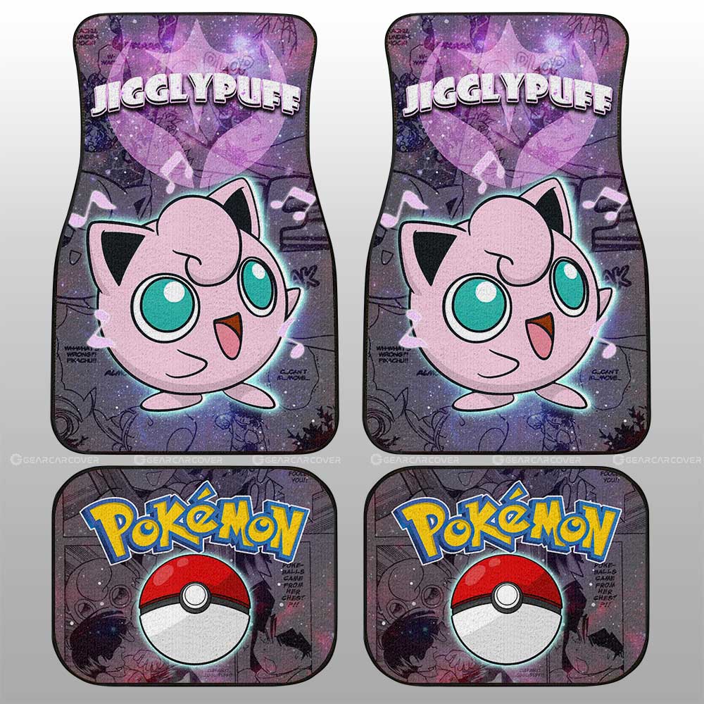 Jigglypuff Car Floor Mats Custom Galaxy Manga Style - Gearcarcover - 2