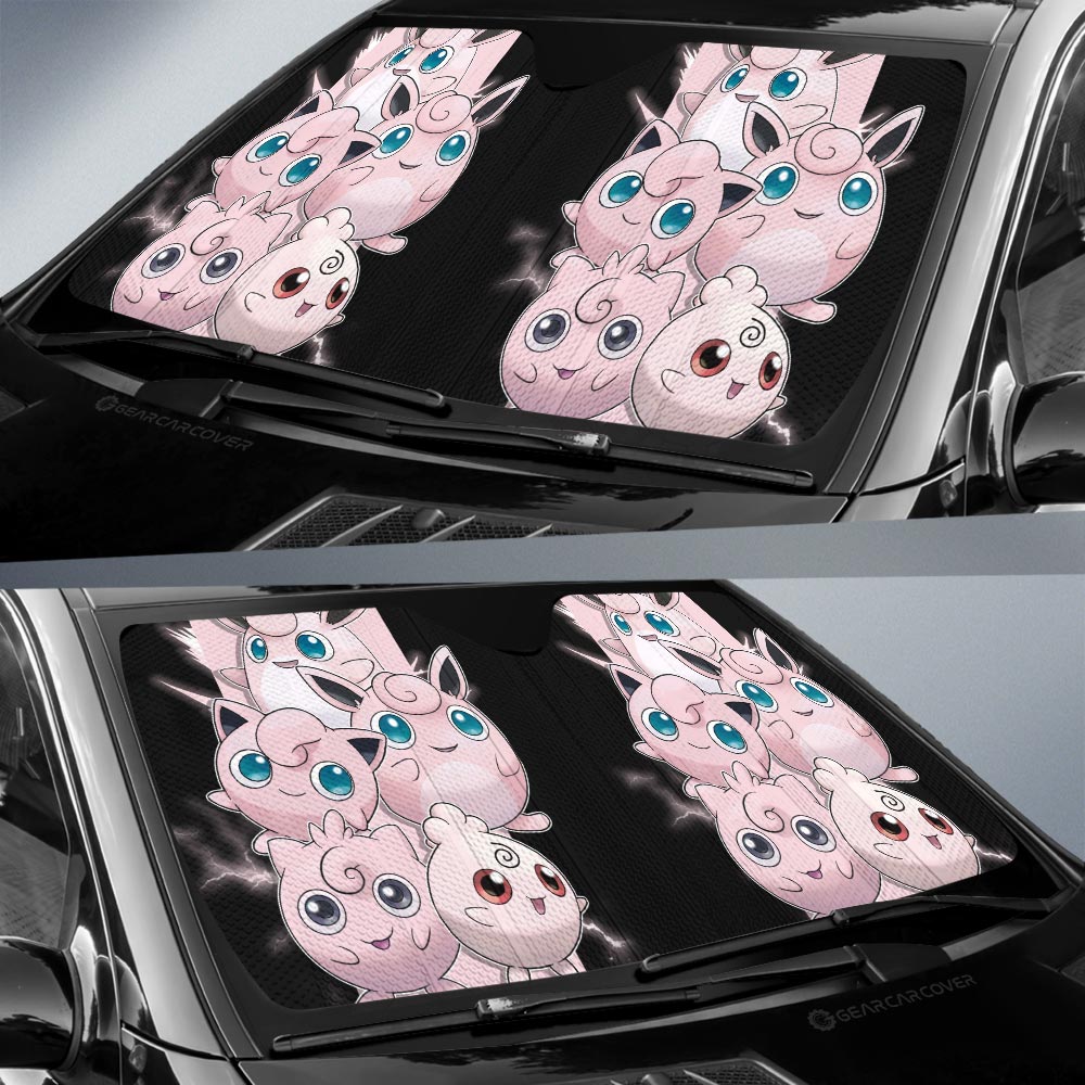 Jigglypuff Car Sunshade Custom Car Accessories For Fans - Gearcarcover - 2