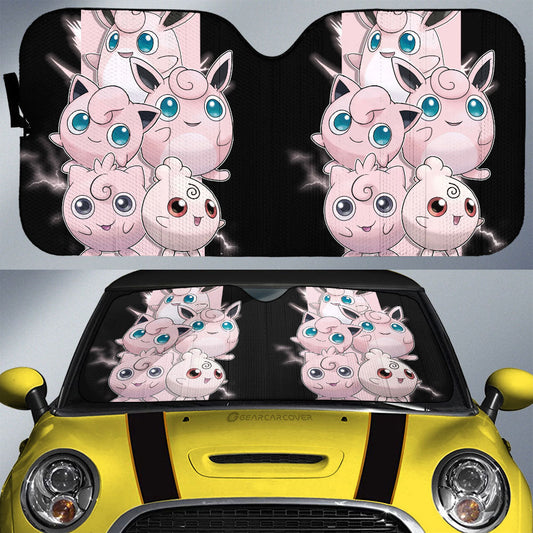Jigglypuff Car Sunshade Custom Car Accessories For Fans - Gearcarcover - 1