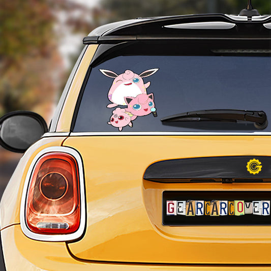 Jigglypuff Evolution Car Sticker Custom Anime - Gearcarcover - 1