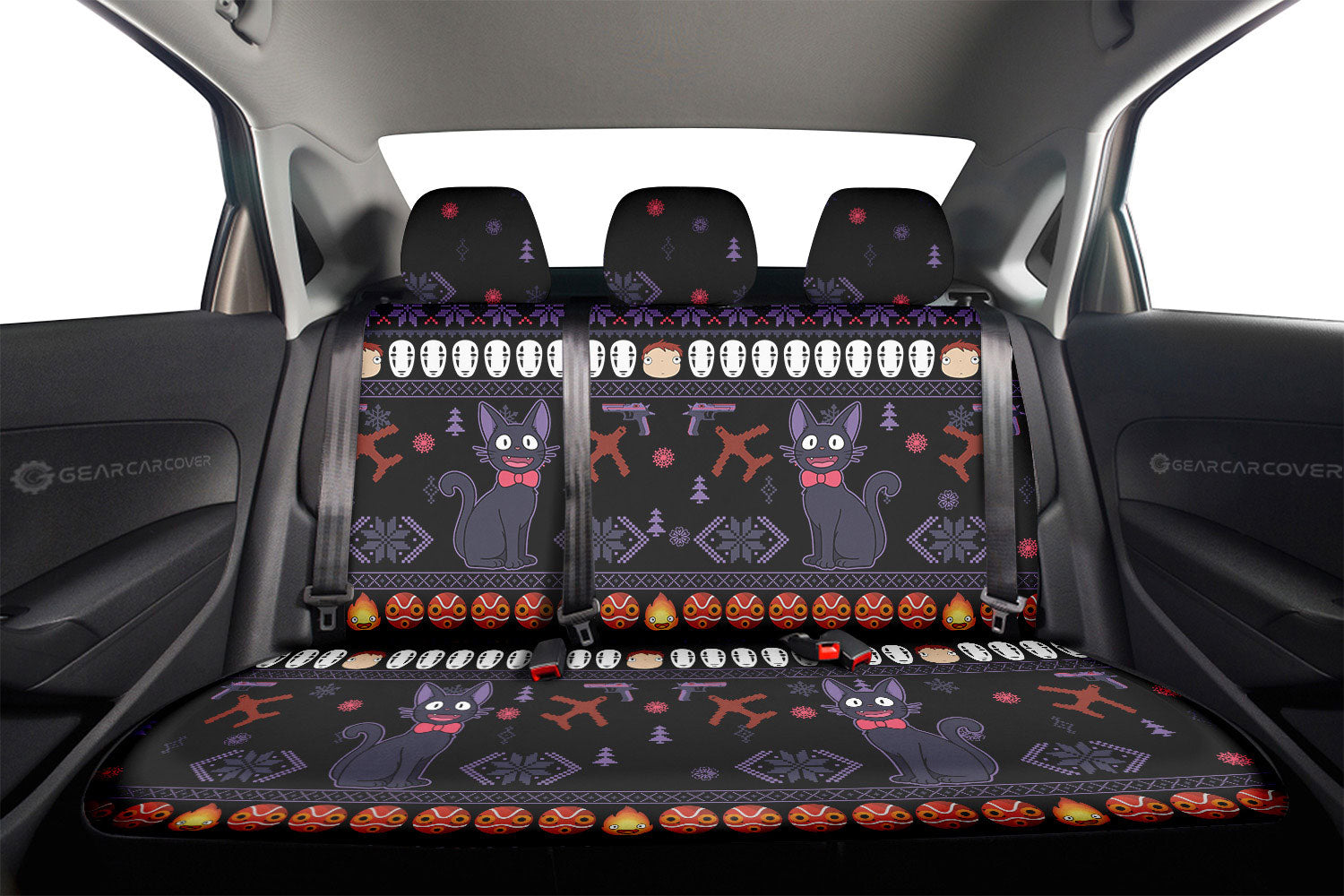 Jiji Cat Car Back Seat Covers Custom Car Accessories - Gearcarcover - 2