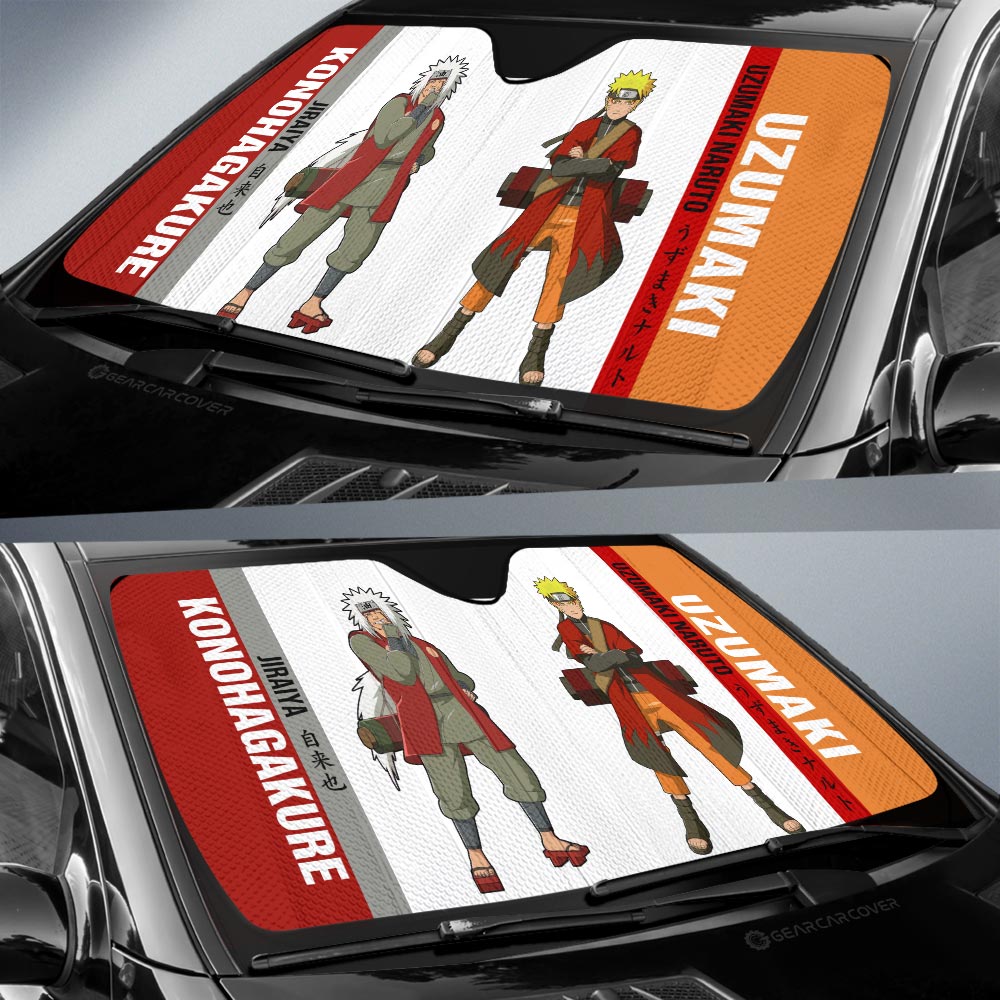 Jiraiya And Car Sunshade Custom Anime Car Accessories For Fans - Gearcarcover - 2