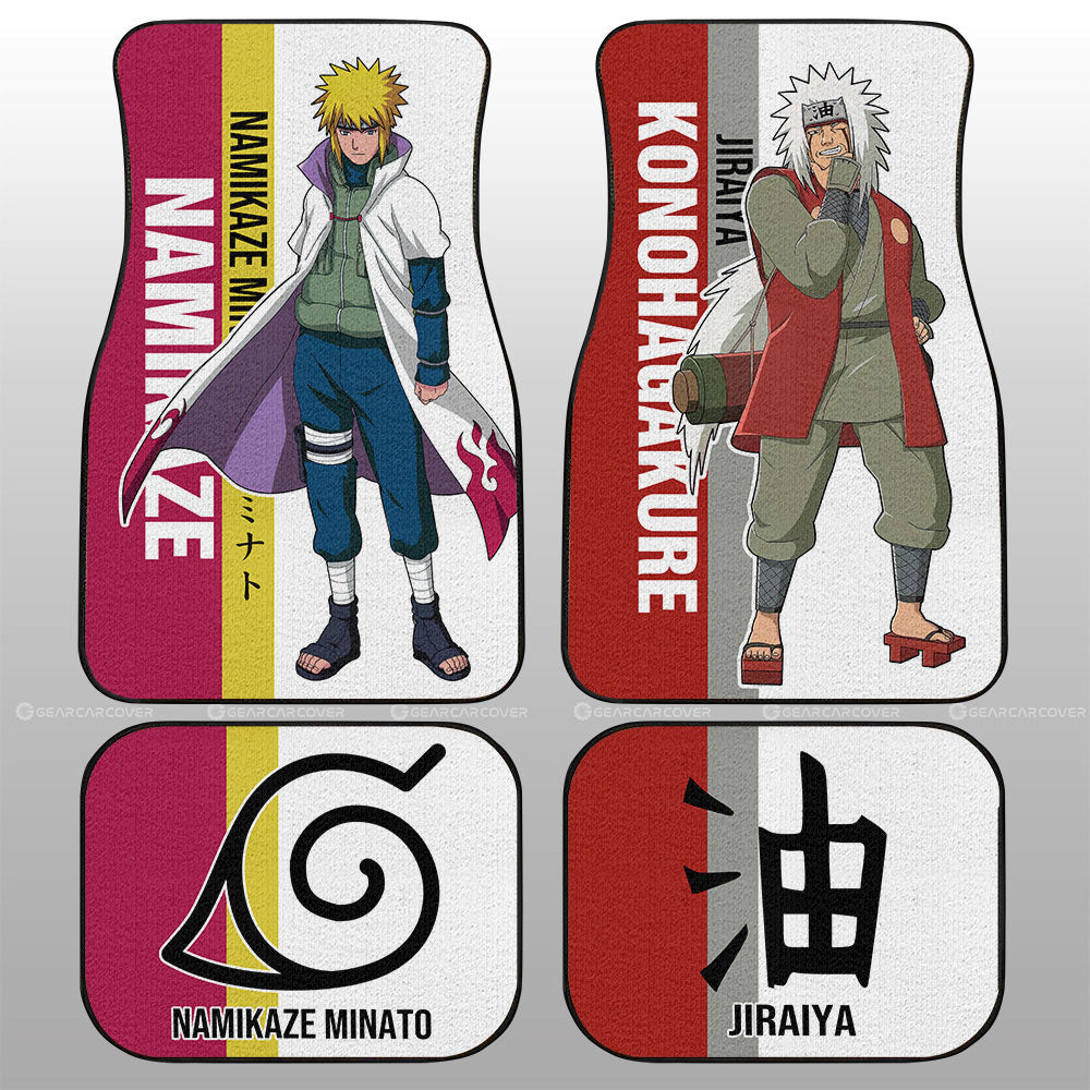 Jiraiya And Minato Car Floor Mats Custom Anime Car Accessories For Fans - Gearcarcover - 1