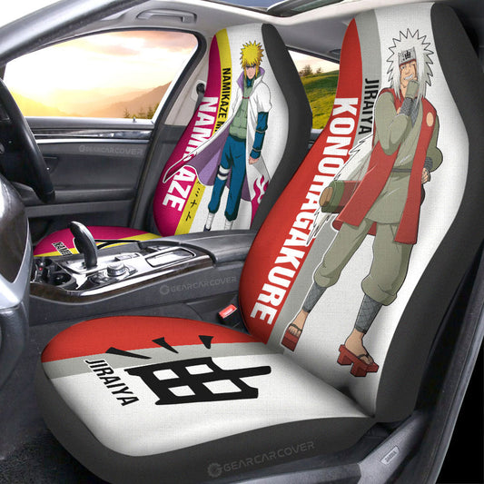 Jiraiya And Minato Car Seat Covers Custom Anime Car Accessories For Fans - Gearcarcover - 2