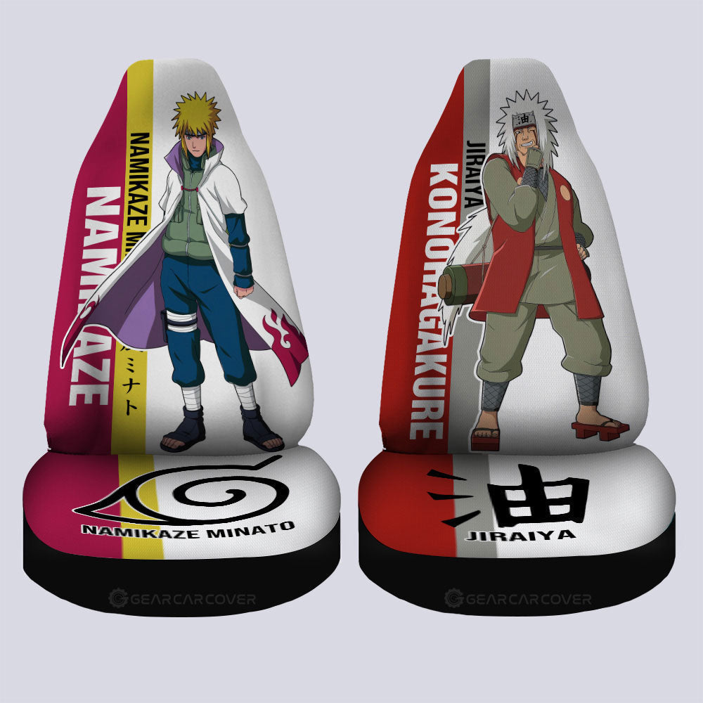 Jiraiya And Minato Car Seat Covers Custom Anime Car Accessories For Fans - Gearcarcover - 4