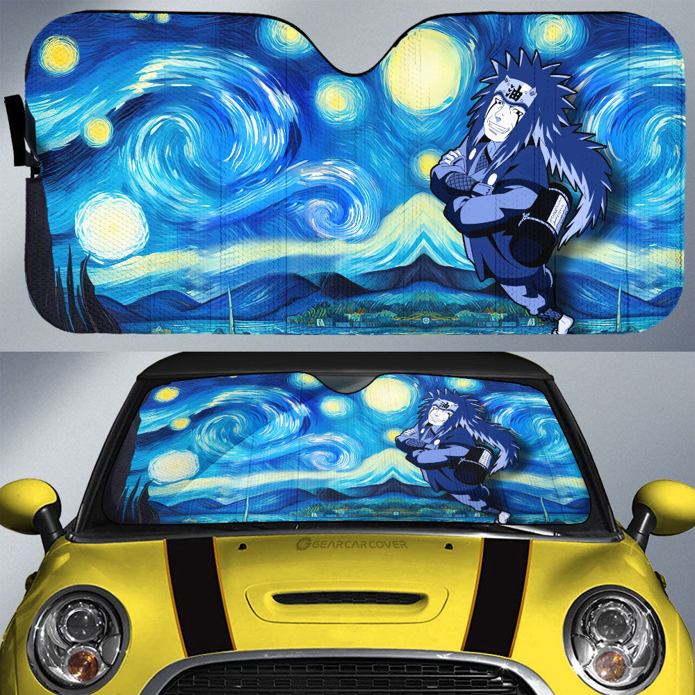 Jiraiya Car Sunshade Custom Starry Night Styles - Gearcarcover - 1