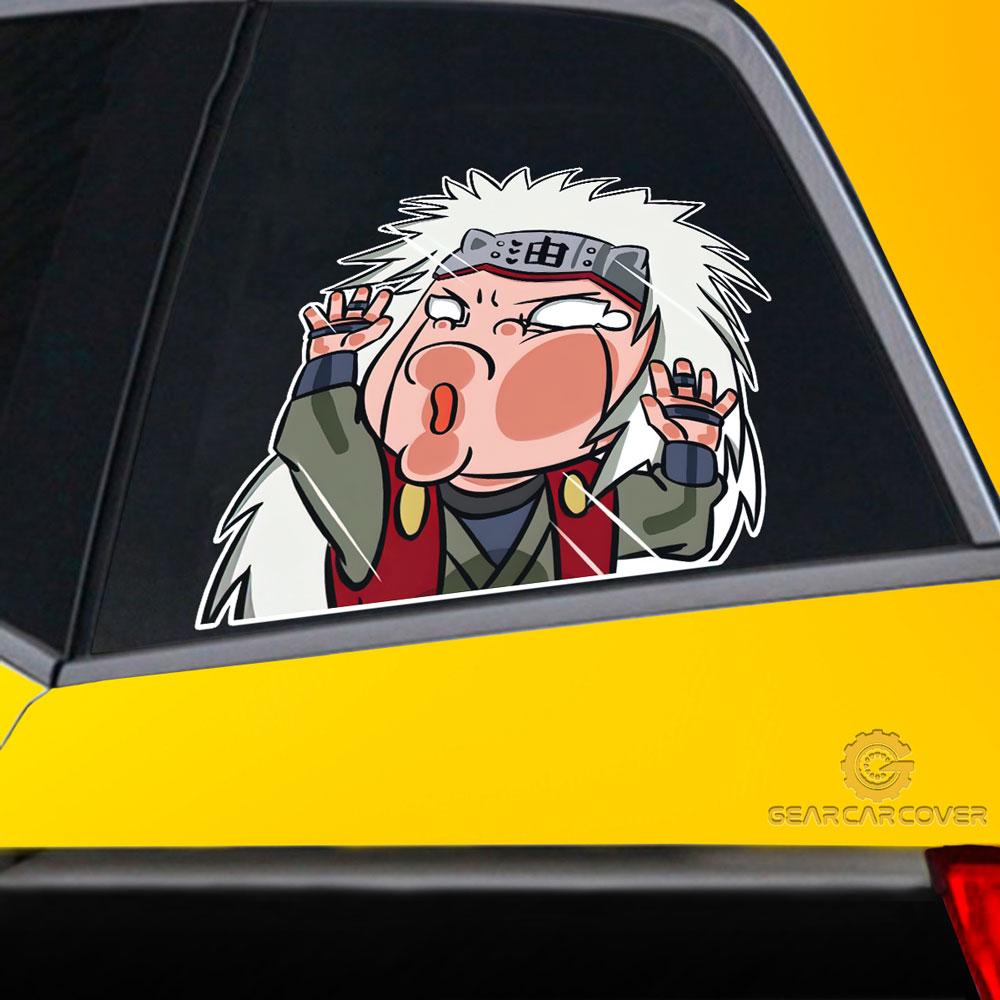 naru gear Jiraiya Hitting Glass Car Sticker Custom Naru Car Funny Accessories