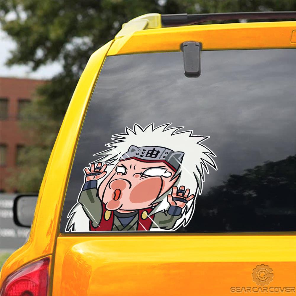 Jiraiya Hitting Glass Car Sticker Custom Naru Car Funny Accessories - Gearcarcover - 3