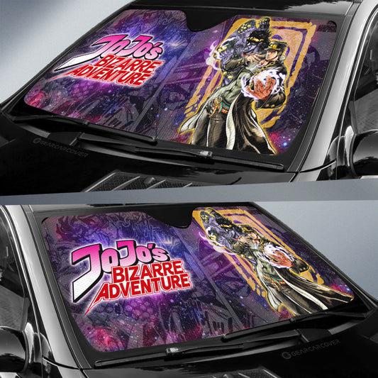 Joutarou Kuujou Car Sunshade Custom JJBA Car Accessories Galaxy Style - Gearcarcover - 2