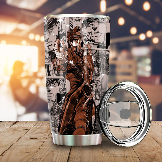 Joutarou Kuujou Tumbler Cup Custom Car Accessories - Gearcarcover - 1