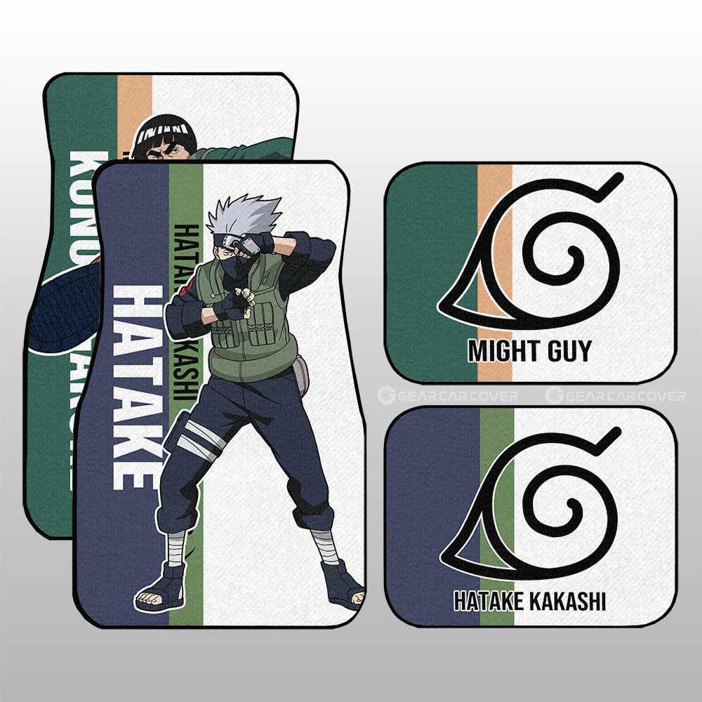 Kakashi And Guy Car Floor Mats Custom Anime Car Accessories For Fans - Gearcarcover - 2