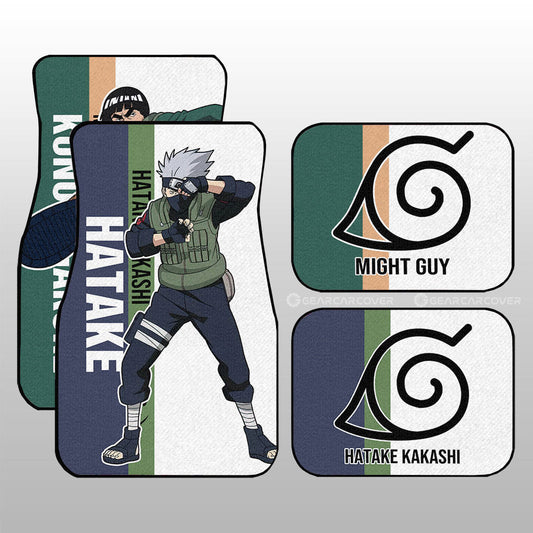 Kakashi And Guy Car Floor Mats Custom Car Accessories For Fans - Gearcarcover - 2