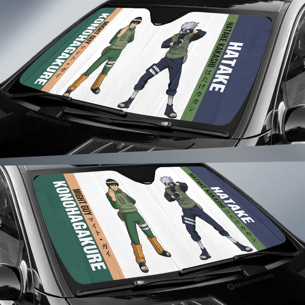 Kakashi And Guy Car Sunshade Custom Anime Car Accessories For Fans - Gearcarcover - 2