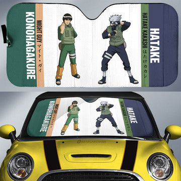 Kakashi And Guy Car Sunshade Custom Anime Car Accessories For Fans - Gearcarcover - 1