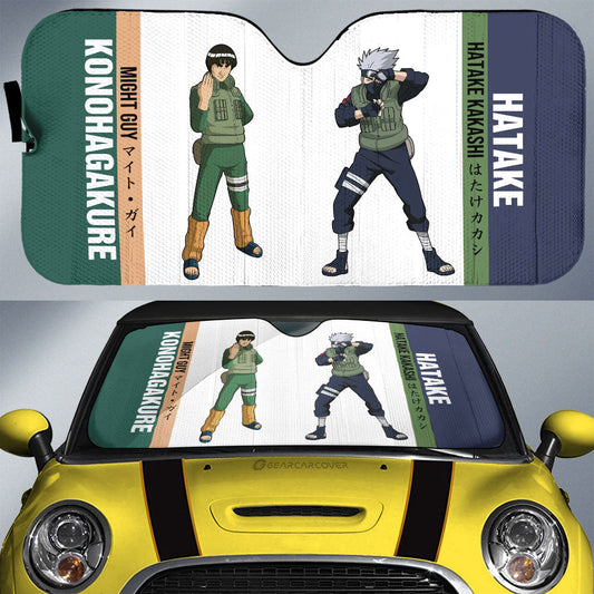 Kakashi And Guy Car Sunshade Custom Car Accessories For Fans - Gearcarcover - 1