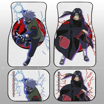 Kakashi And Itachi Car Floor Mats Custom For Anime Fans - Gearcarcover - 1