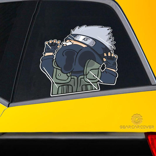 Kakashi Hitting Glass Car Sticker Custom Naru Funny Car Accessories - Gearcarcover - 2