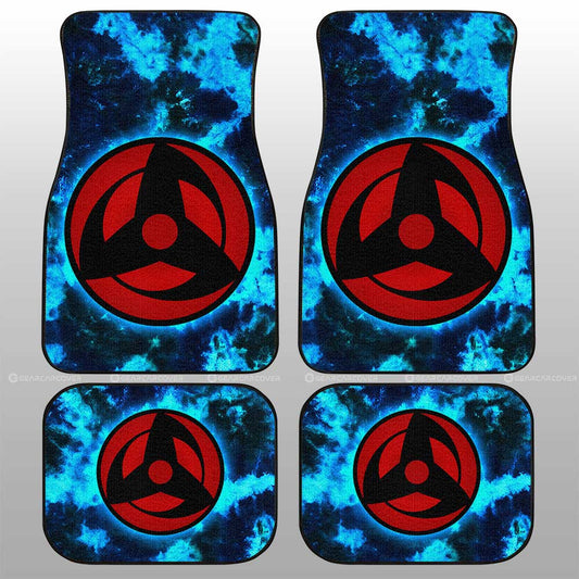 Kakashi Mangekyo Sharingan Car Floor Mats Custom Anime Tie Dye Style - Gearcarcover - 1