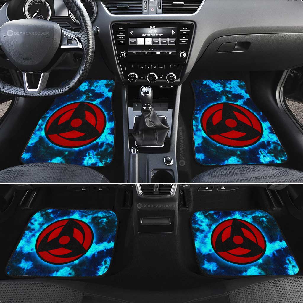 Kakashi Mangekyo Sharingan Car Floor Mats Custom Tie Dye Style - Gearcarcover - 2