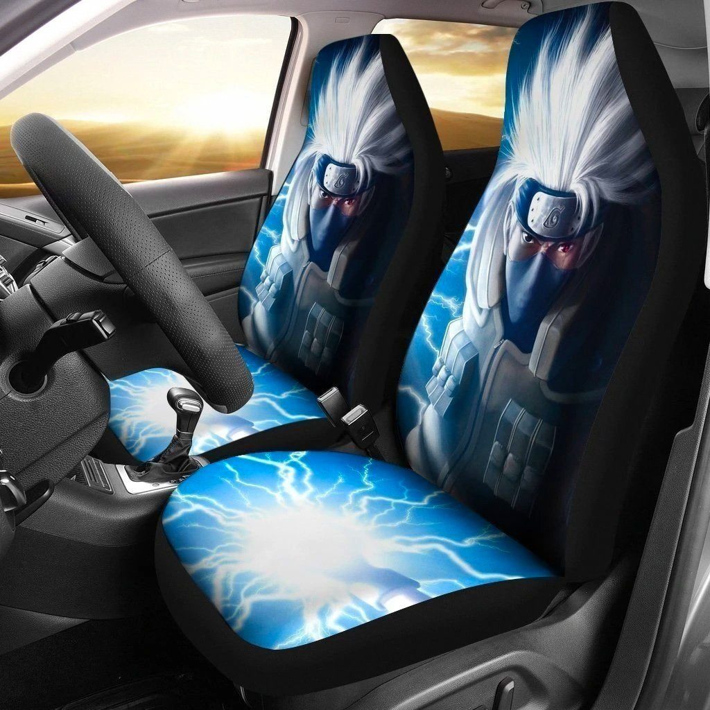 Kakashi Thunder Car Seat Covers Custom Anime Car Accessories - Gearcarcover - 1