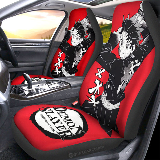 Kamado Tanjiro Car Seat Covers Custom Car Accessories Manga Style For Fans - Gearcarcover - 2