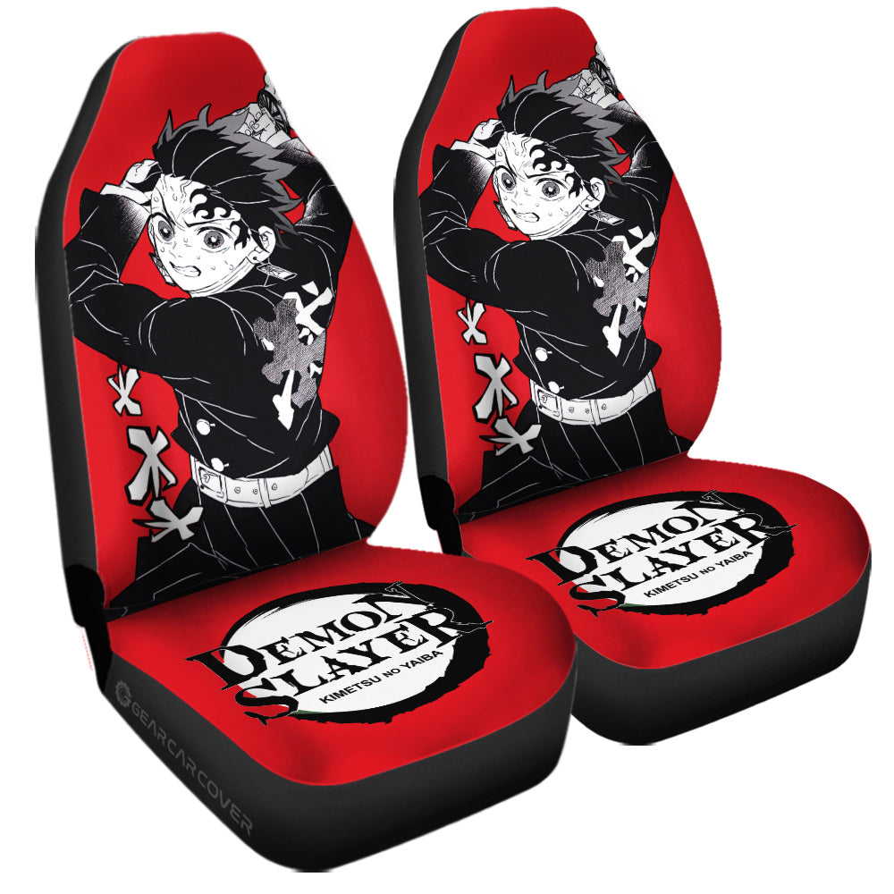 Kamado Tanjiro Car Seat Covers Custom Car Accessories Manga Style For Fans - Gearcarcover - 3