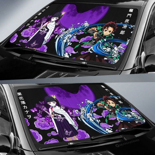 Kanao And Tanjiro Car Sunshade Custom Car Accessories - Gearcarcover - 2