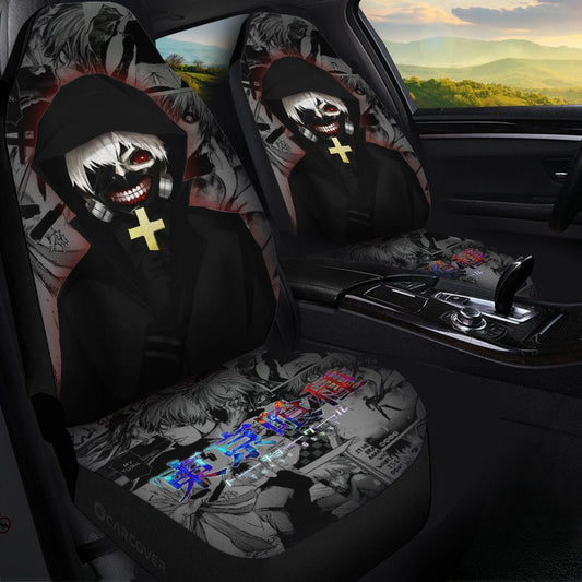 Kaneki Ken Car Seat Covers Custom Anime Tokyo Ghoul Car Interior Accessories - Gearcarcover - 1