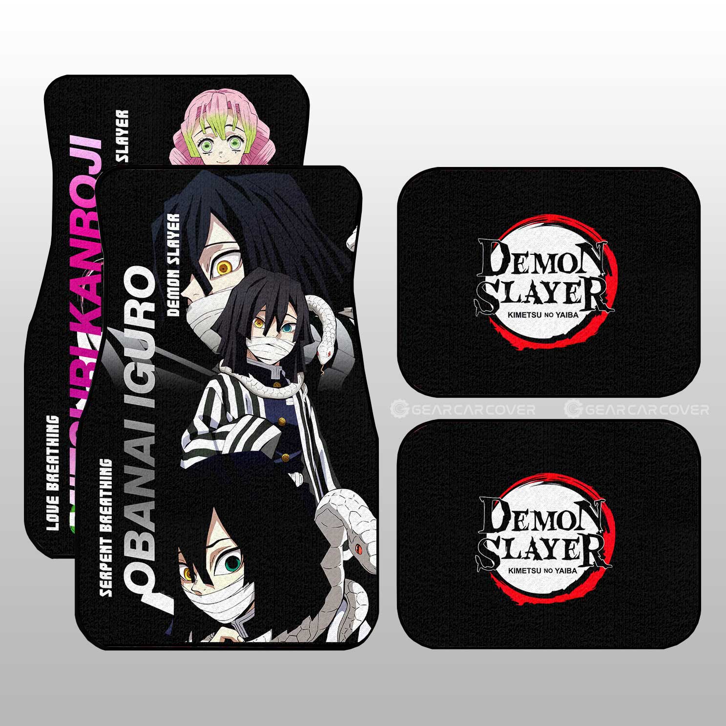 Kanroji And Obanai Car Floor Mats Custom - Gearcarcover - 2