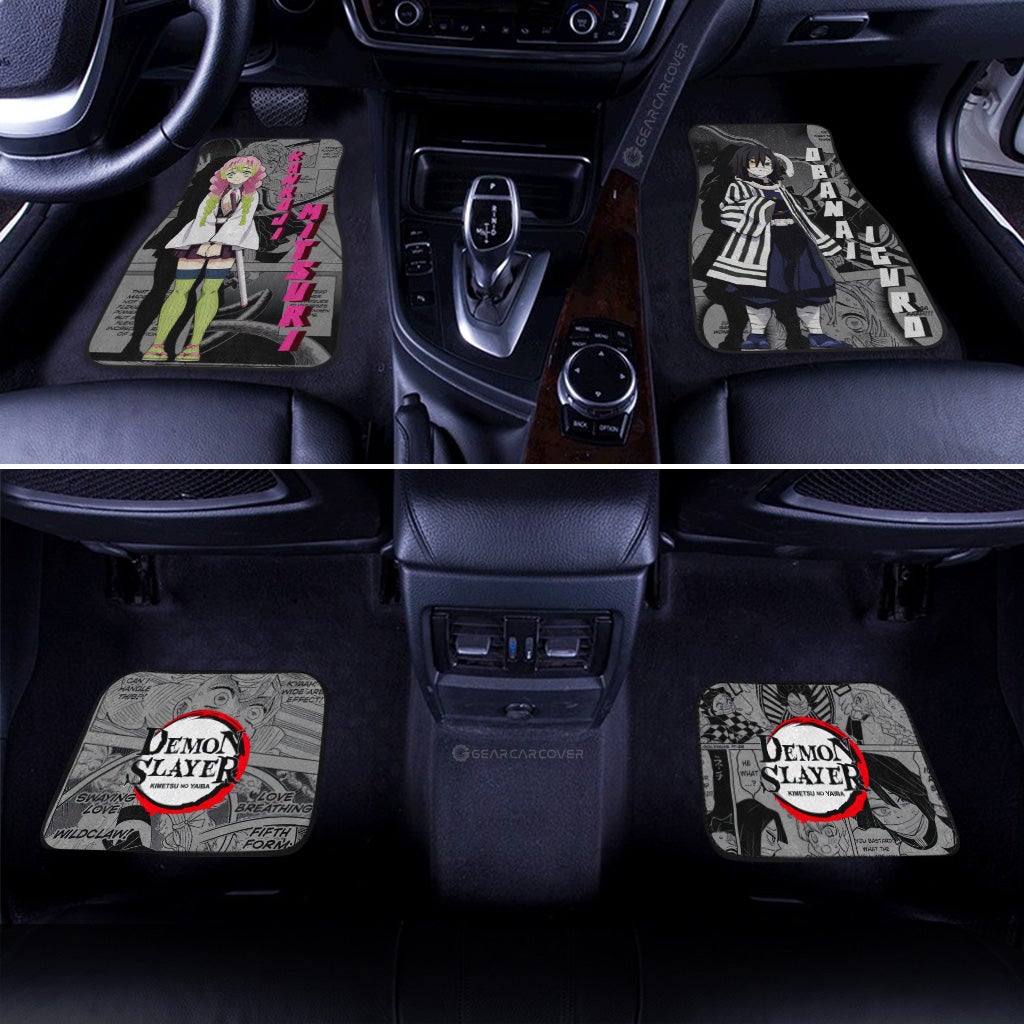 Kanroji And Obanai Car Floor Mats Custom Mix Mangas - Gearcarcover - 3