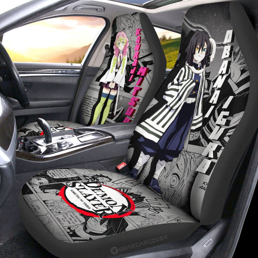 Kanroji And Obanai Car Seat Covers Custom Mix Mangas - Gearcarcover - 2