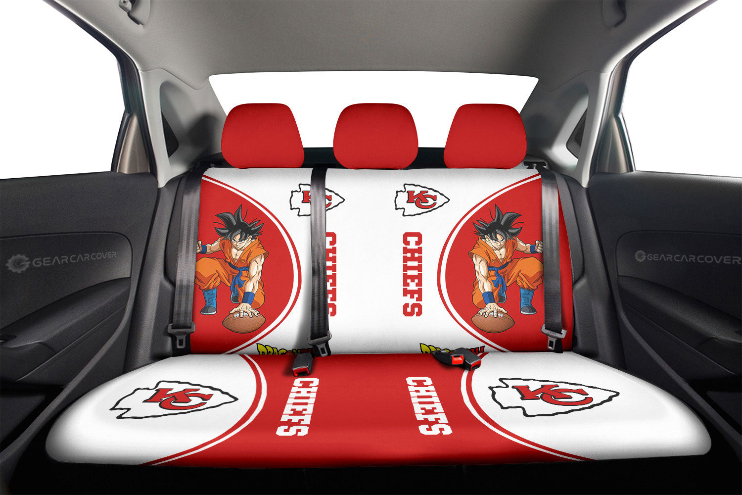 Kansas City Chiefs Car Back Seat Covers Custom Car Accessories For Fans - Gearcarcover - 2
