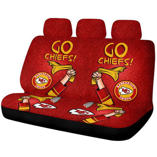 Kansas City Chiefs Car Back Seat Covers Custom Car Accessories - Gearcarcover - 1