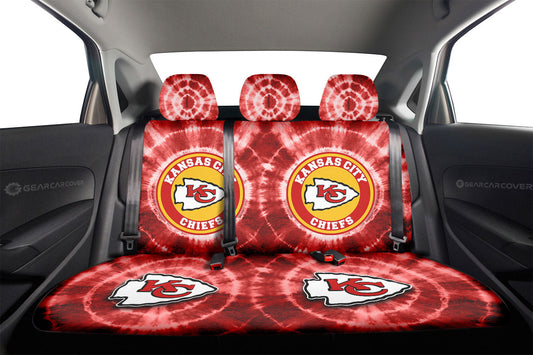 Kansas City Chiefs Car Back Seat Covers Custom Tie Dye Car Accessories - Gearcarcover - 2