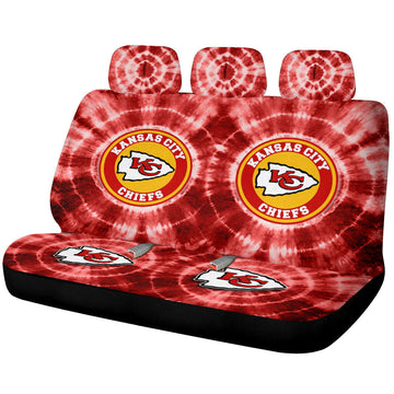 Kansas City Chiefs Car Back Seat Covers Custom Tie Dye Car Accessories - Gearcarcover - 1