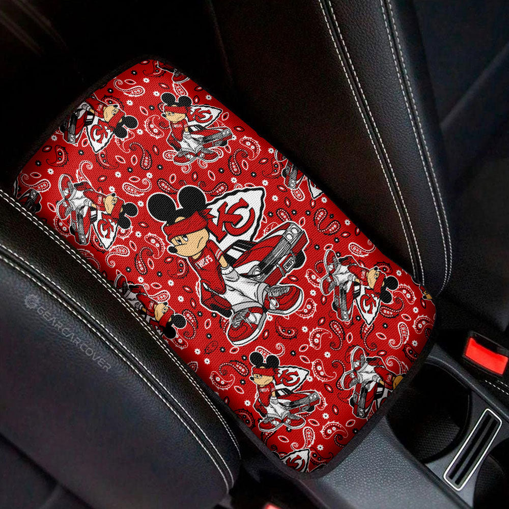 Kansas City Chiefs Car Center Console Cover Cartoon Theme Collection - Gearcarcover - 1
