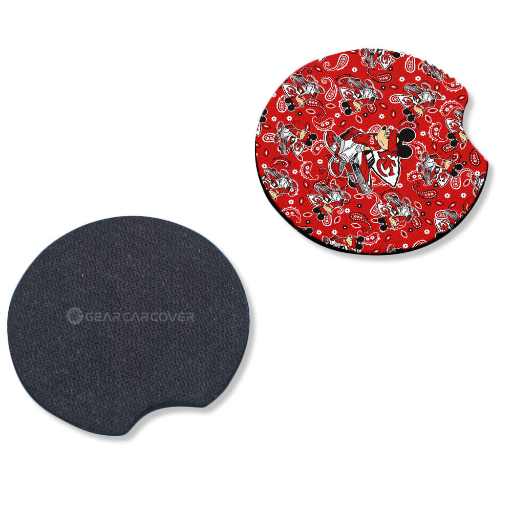 Kansas City Chiefs Car Coaster Set Cartoon Theme Collection - Gearcarcover - 4