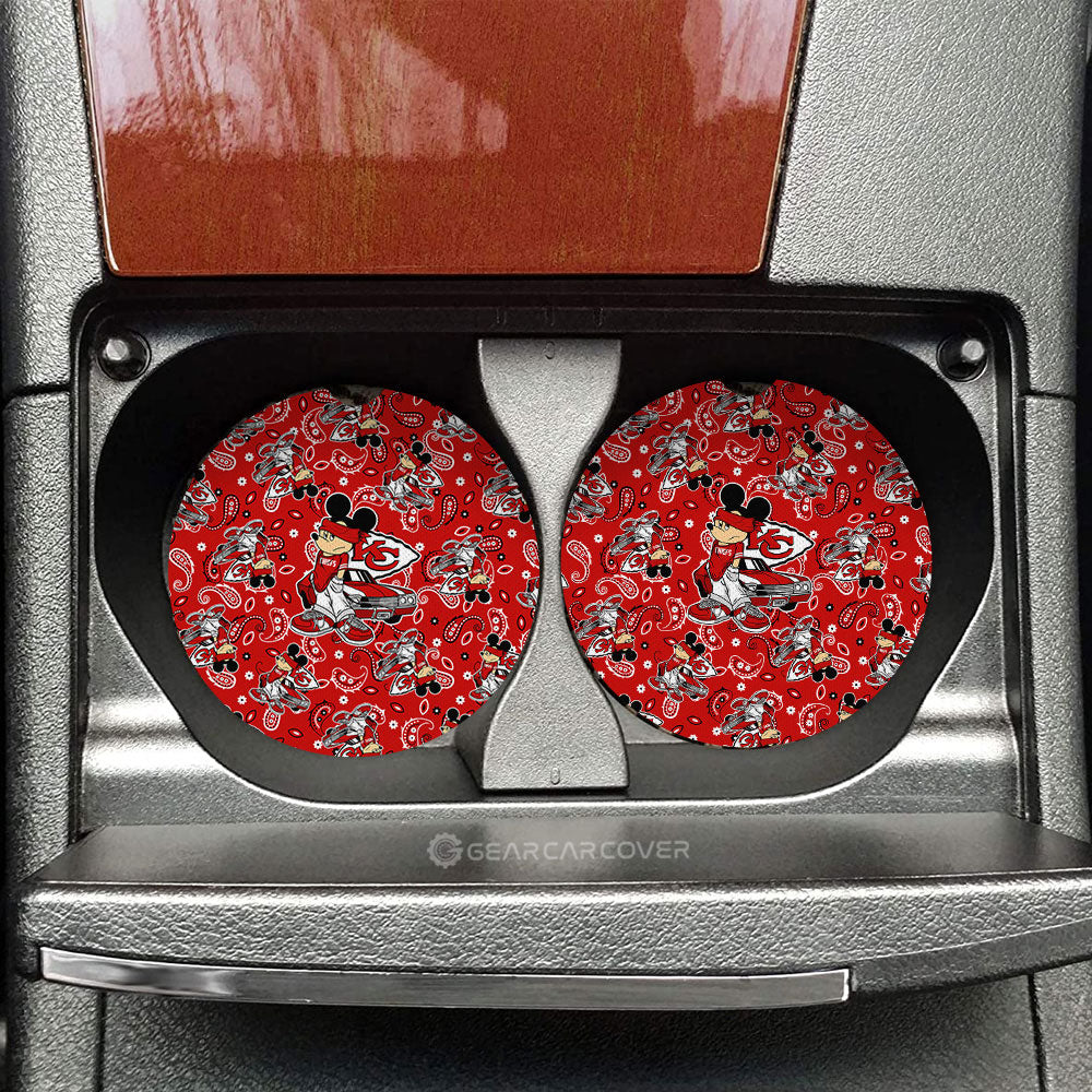 Kansas City Chiefs Car Coaster Set Cartoon Theme Collection - Gearcarcover - 1